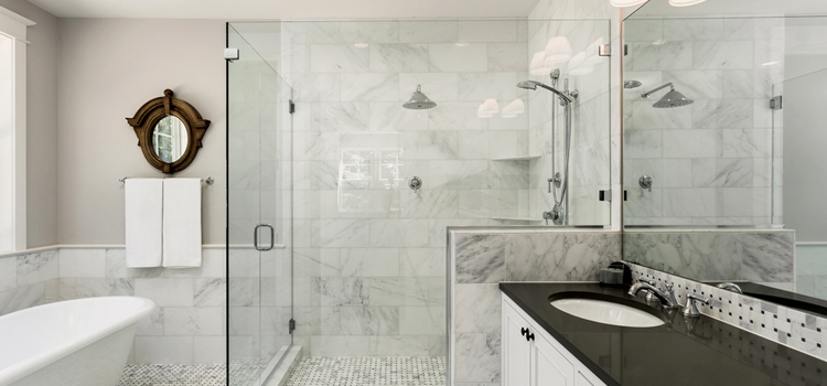 bathroom shower door installation in Tracy