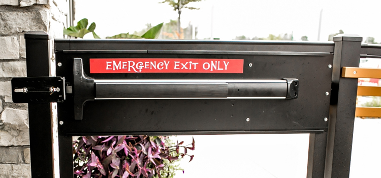 emergency push bar installation in Tracy